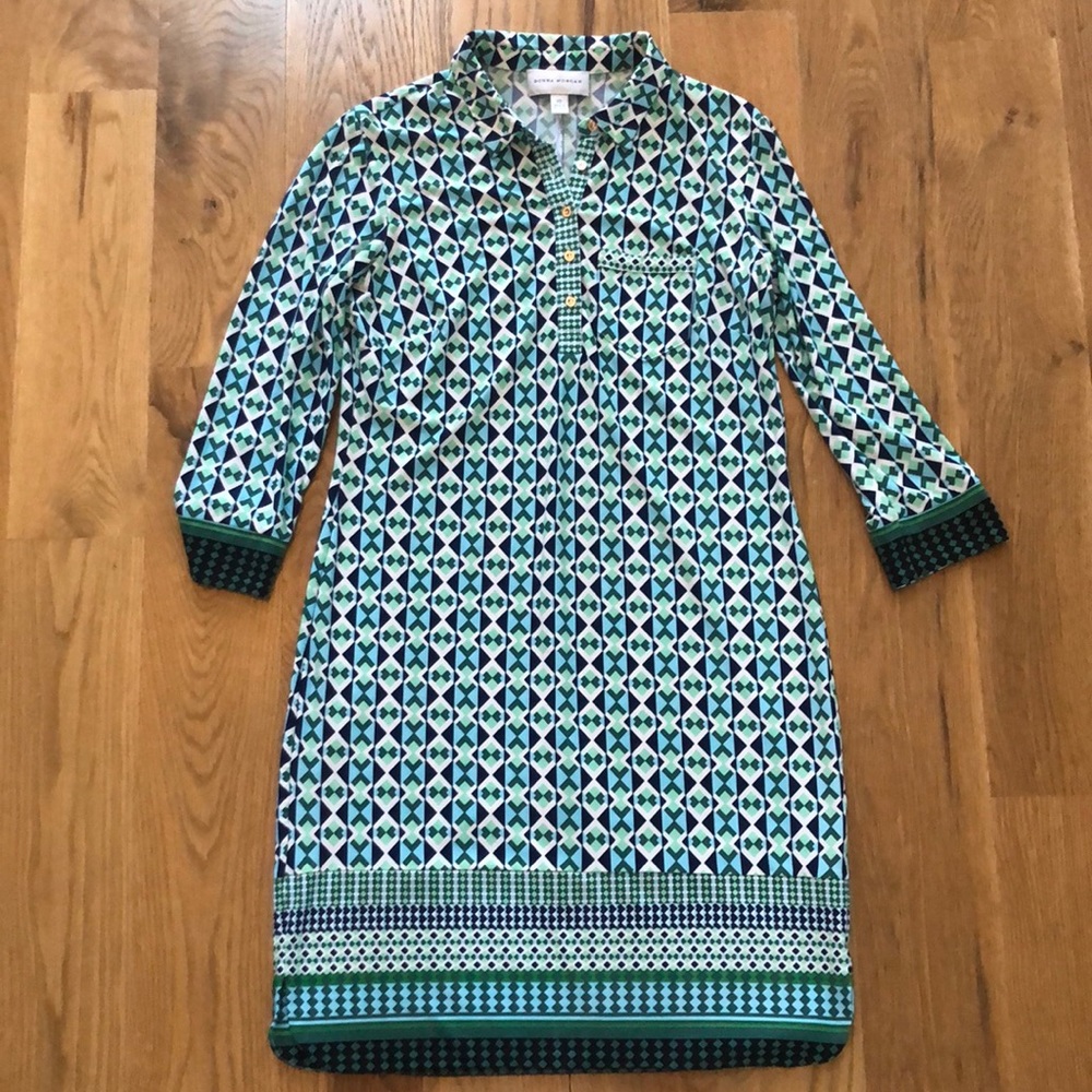Donna Morgan 10 Green Shirt dress